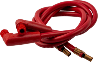 Zündkabel mit Winkelstecker L=450mm, Anschluss 4mm