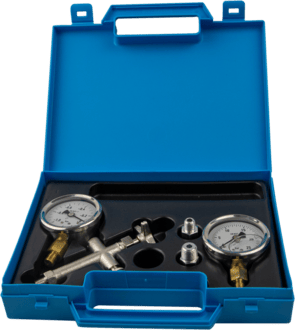 Pumpenprüfkoffer kpl. Manometer mit Glyzerin