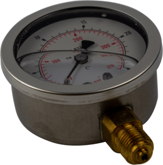 Manometer 1/4" 0-25 bar d=62mm, Glyzerin