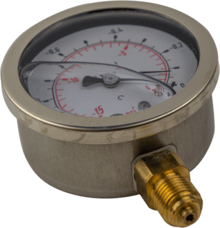 Vakuummeter 1/4" -1/0 bar d=62mm Glyzerin