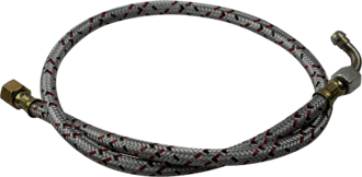 Ölschlauch 3/8" ÜWx1/4" mit 90° Bogen, L=1000mm, für