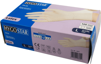 Einweghandschuhe Latex L Grösse L, gepudert, weiss