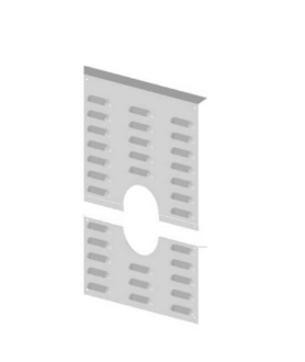 Wandblende DN 80 mit Hinterlüftung
