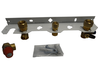 Anschluss-Schiene ecoGAS 45 mit Gasfitting (DN20)